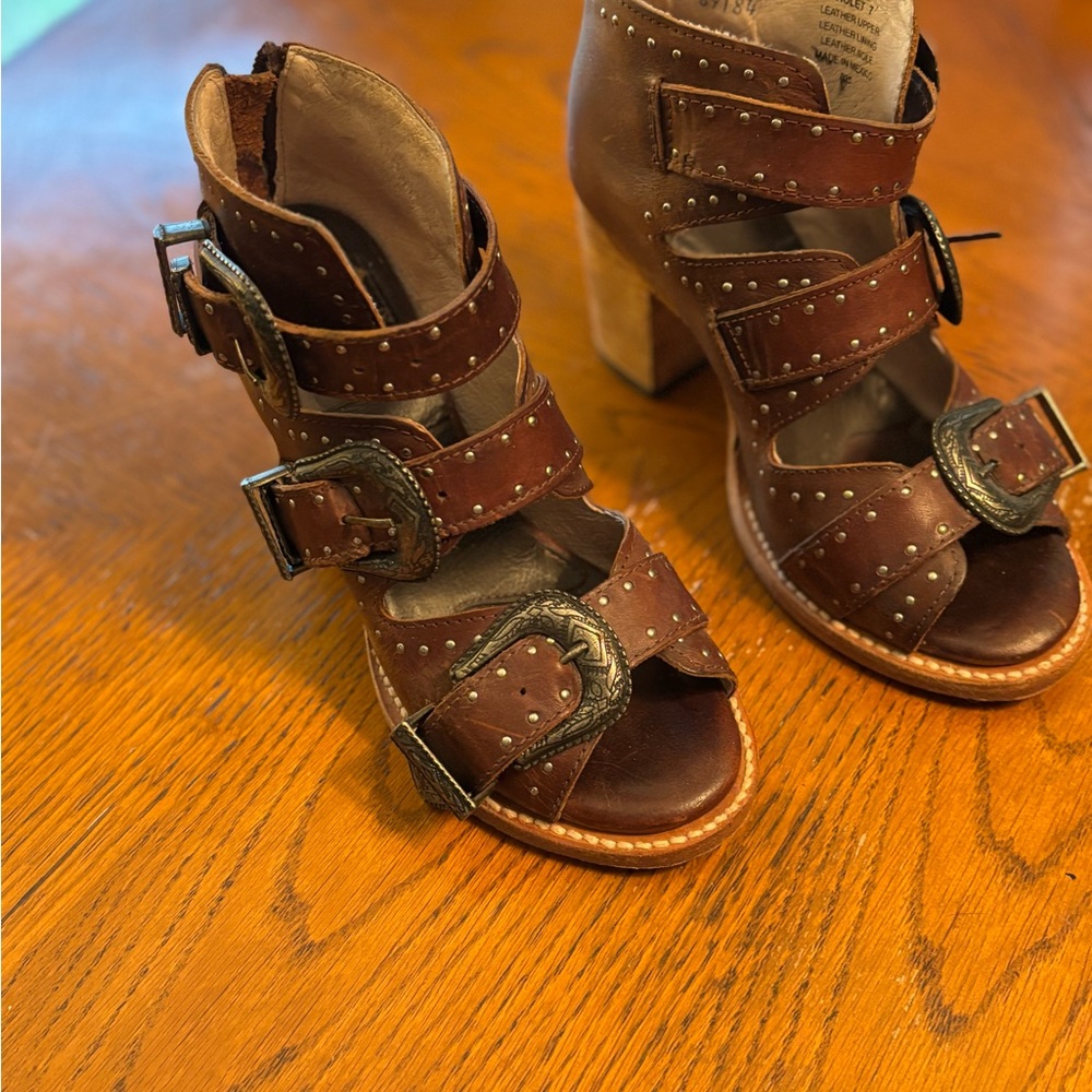 Freebird by Steven Brown Leather Heeled Boots